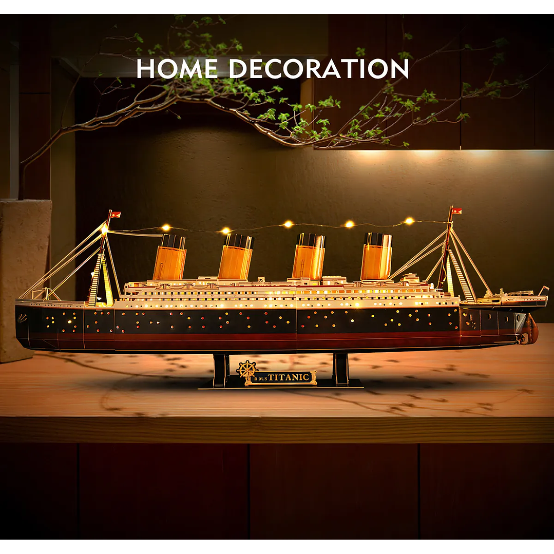 Rompecabezas Rompecabezas  3D Titanic Con Led 7