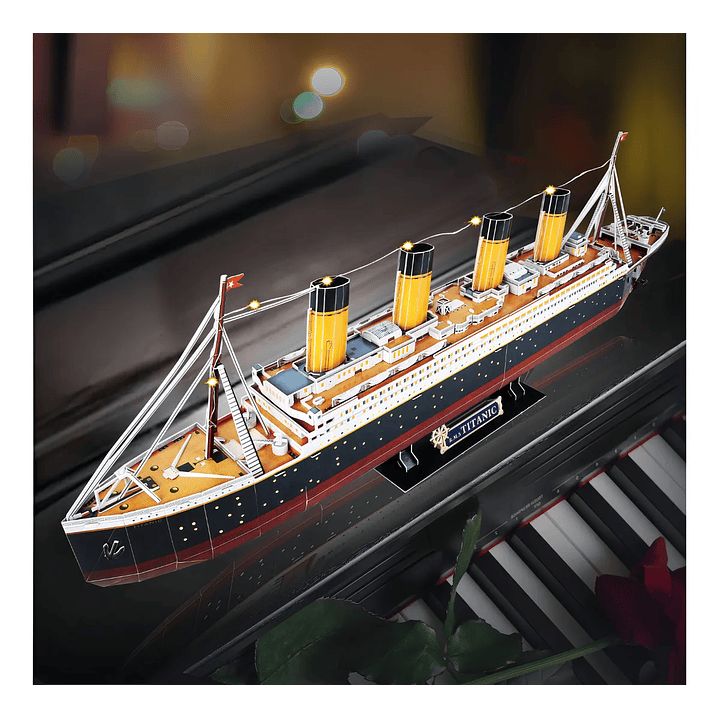 Rompecabezas Rompecabezas  3D Titanic Con Led 6