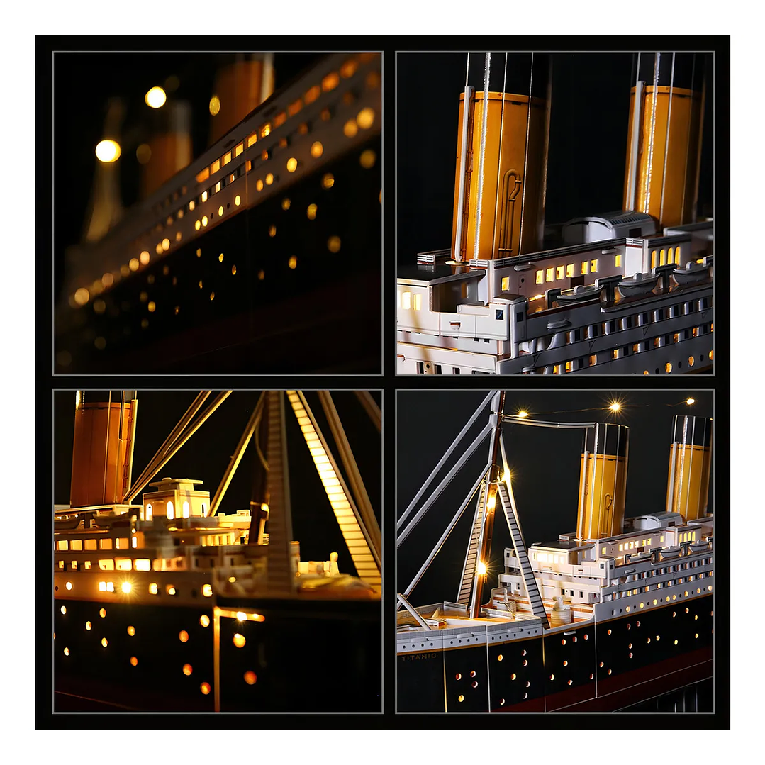 Rompecabezas Rompecabezas  3D Titanic Con Led 9