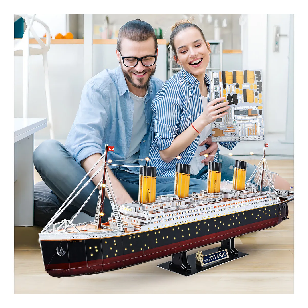 Rompecabezas Rompecabezas  3D Titanic Con Led 10