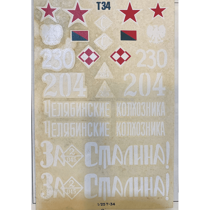 Para armar tanque T-34 85 escala 1/25 5