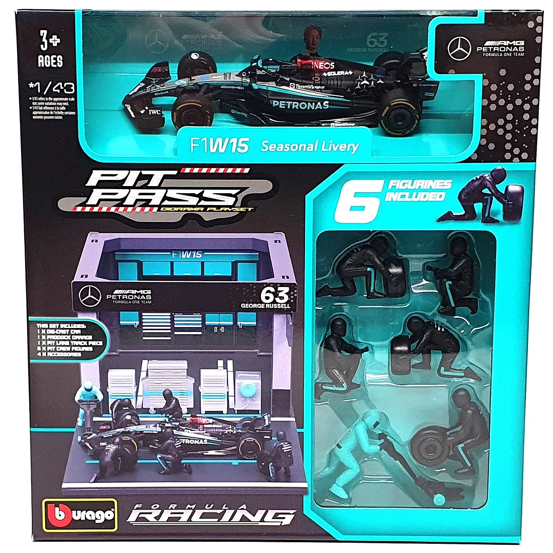 Carro Colección  Set Pit Pass Mercedes 1/43 1
