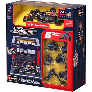 Carro Colección  Set Pit Pass Red Bull 1/43