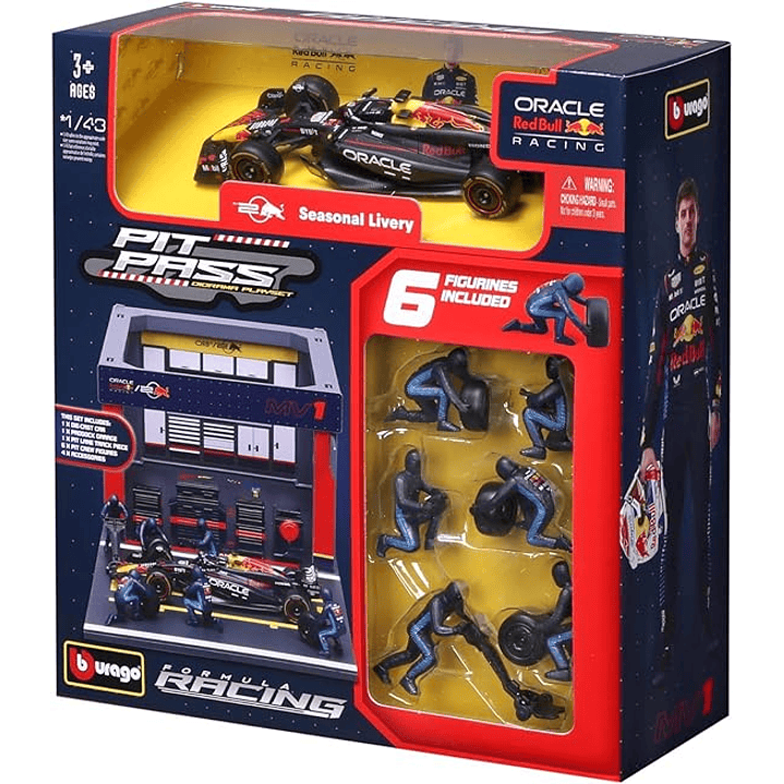 Carro Colección  Set Pit Pass Red Bull 1/43 1