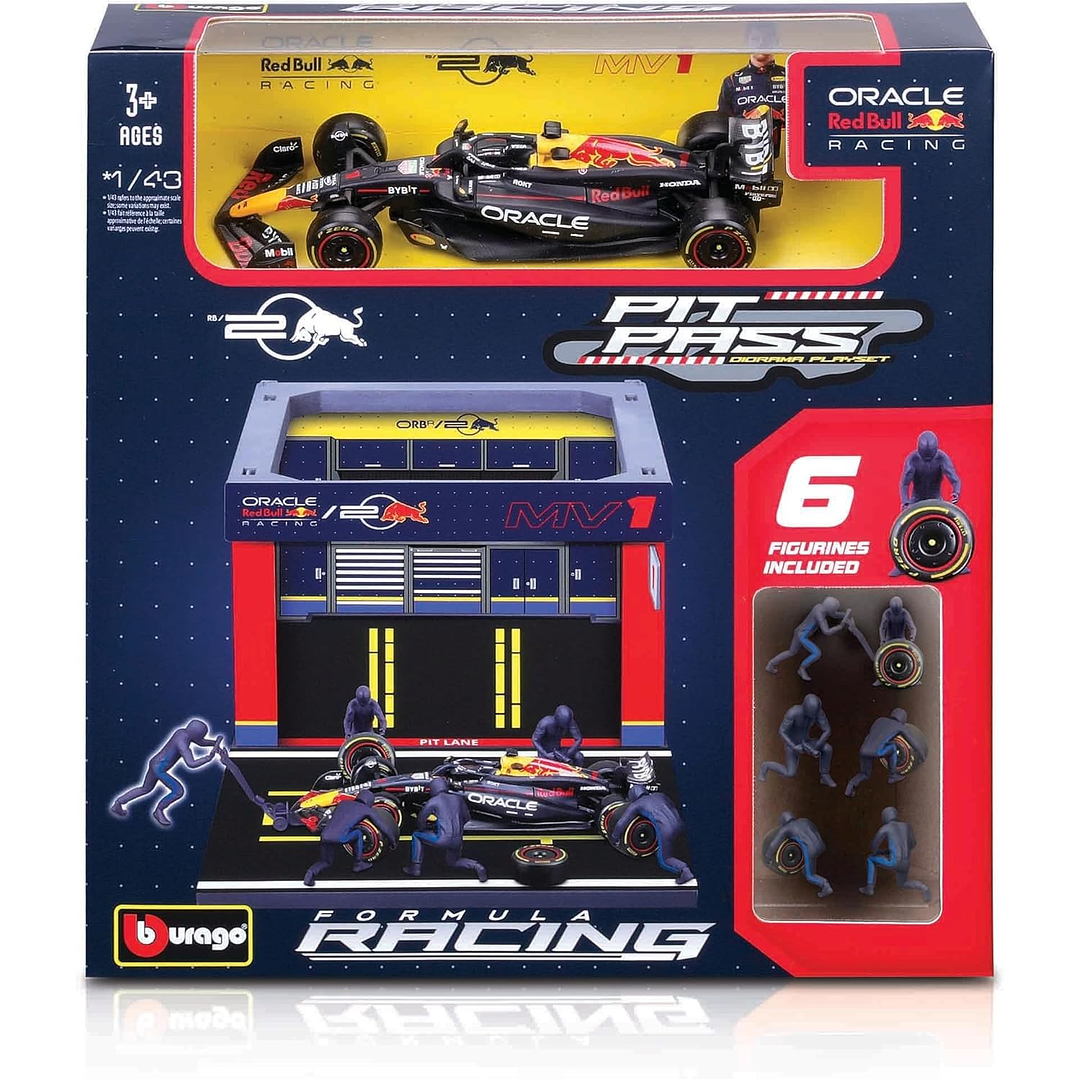 Carro Colección  Set Pit Pass Red Bull 1/43 4