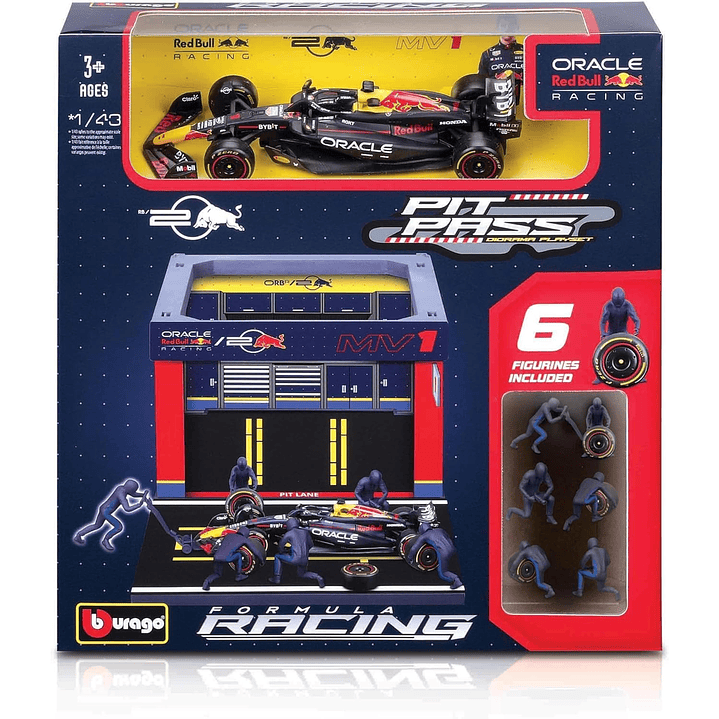 Carro Colección  Set Pit Pass Red Bull 1/43 4