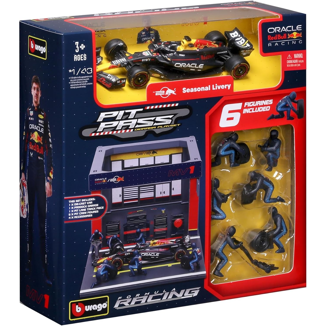 Carro Colección  Set Pit Pass Red Bull 1/43 5
