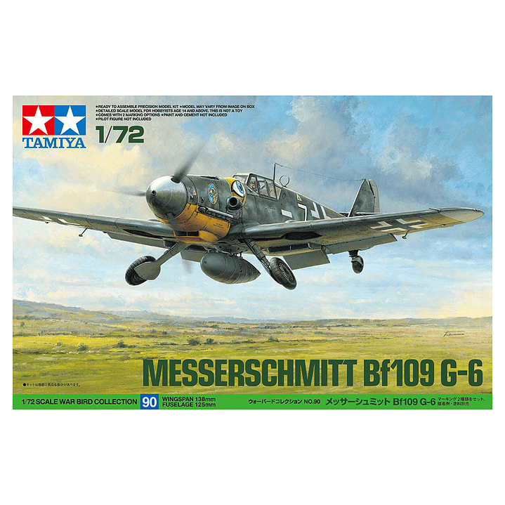Para armar Messerschmitt  Bf 109 1/72 1