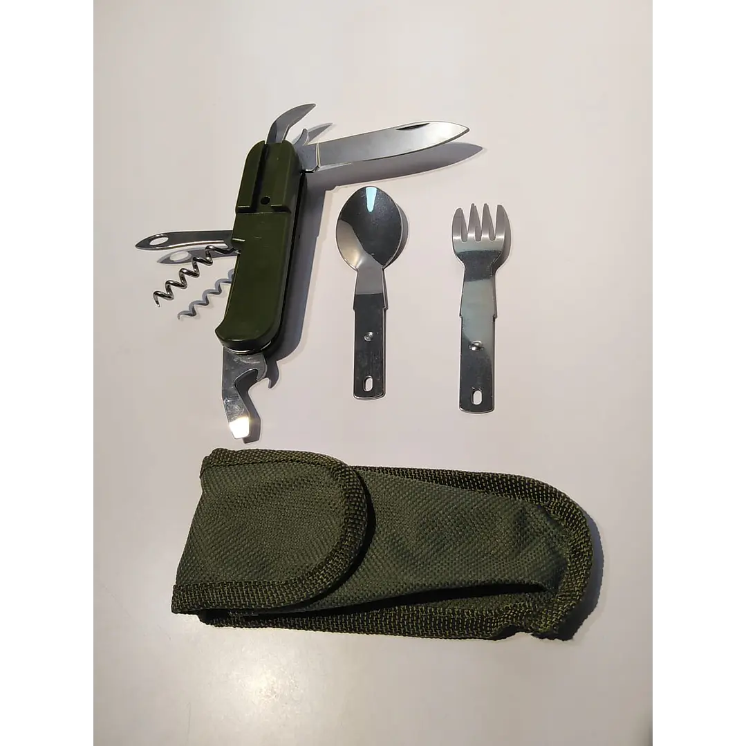  Navaja Camping Con Cubiertos 1