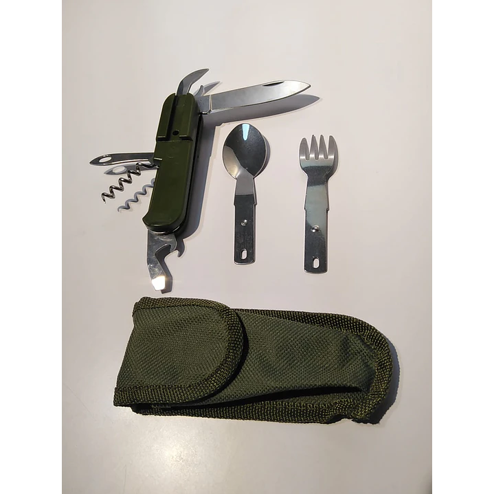  Navaja Camping Con Cubiertos 1