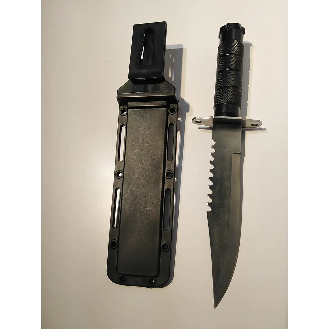  Cuchillo  Con Funda Negra Plastico 1
