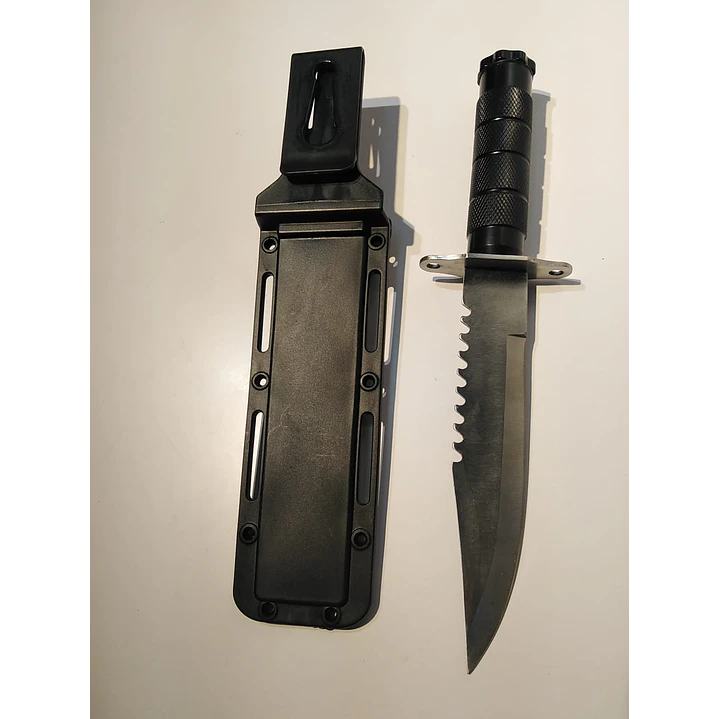 Cuchillo  Con Funda Negra Plastico 1