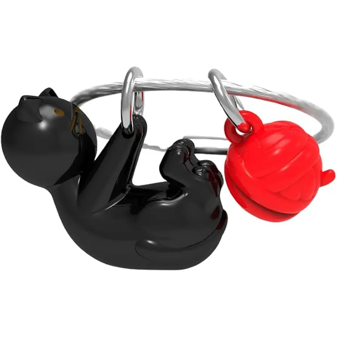 Llavero Llavero Gato Ne Con Estambre Ro 1