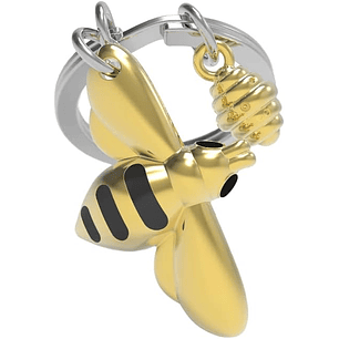 Llavero   Abeja Y Panal Dor