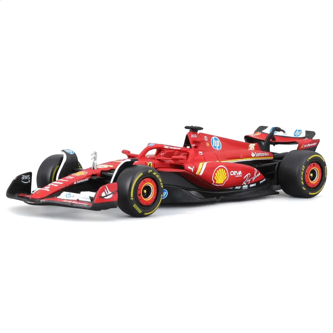  Bburago - Iveco S-Way 570 Racing con Ferrari SF-24#16 Leclerc,  Kit de diecast Escala 1:43, Furgoneta con Coche F1, Licencia Ferrari e Iveco 4