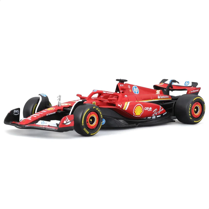  Bburago - Iveco S-Way 570 Racing con Ferrari SF-24#16 Leclerc,  Kit de diecast Escala 1:43, Furgoneta con Coche F1, Licencia Ferrari e Iveco 4