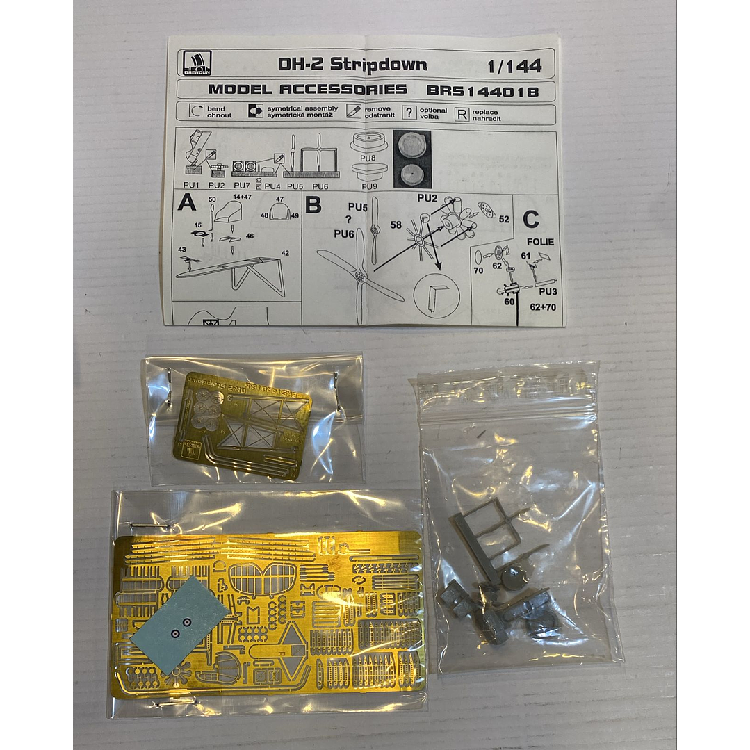 Avion para armar biplano Airco DH-2 stripdown 1/144 2