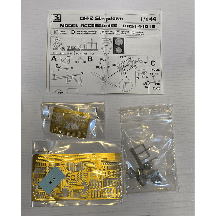 Avion para armar biplano Airco DH-2 stripdown 1/144 2