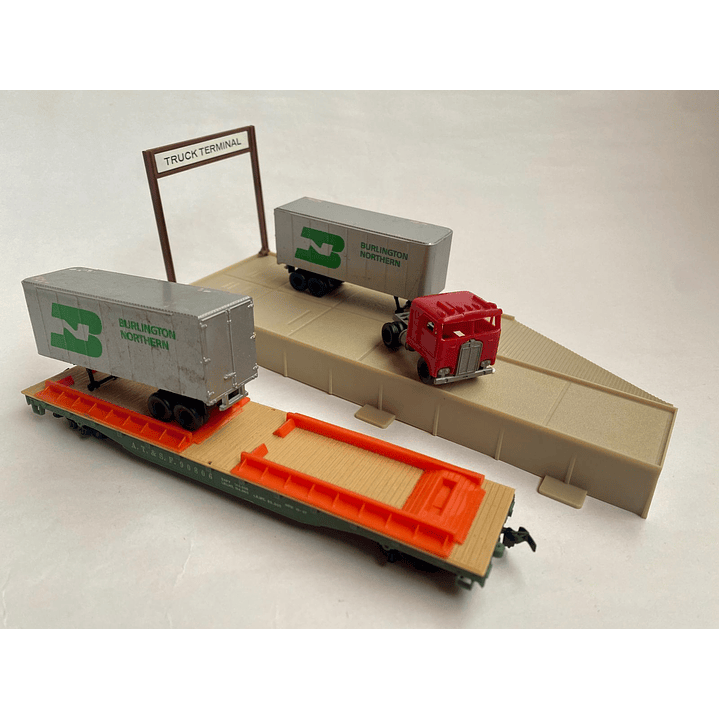 Tren electrico plataforma de carga tipo 