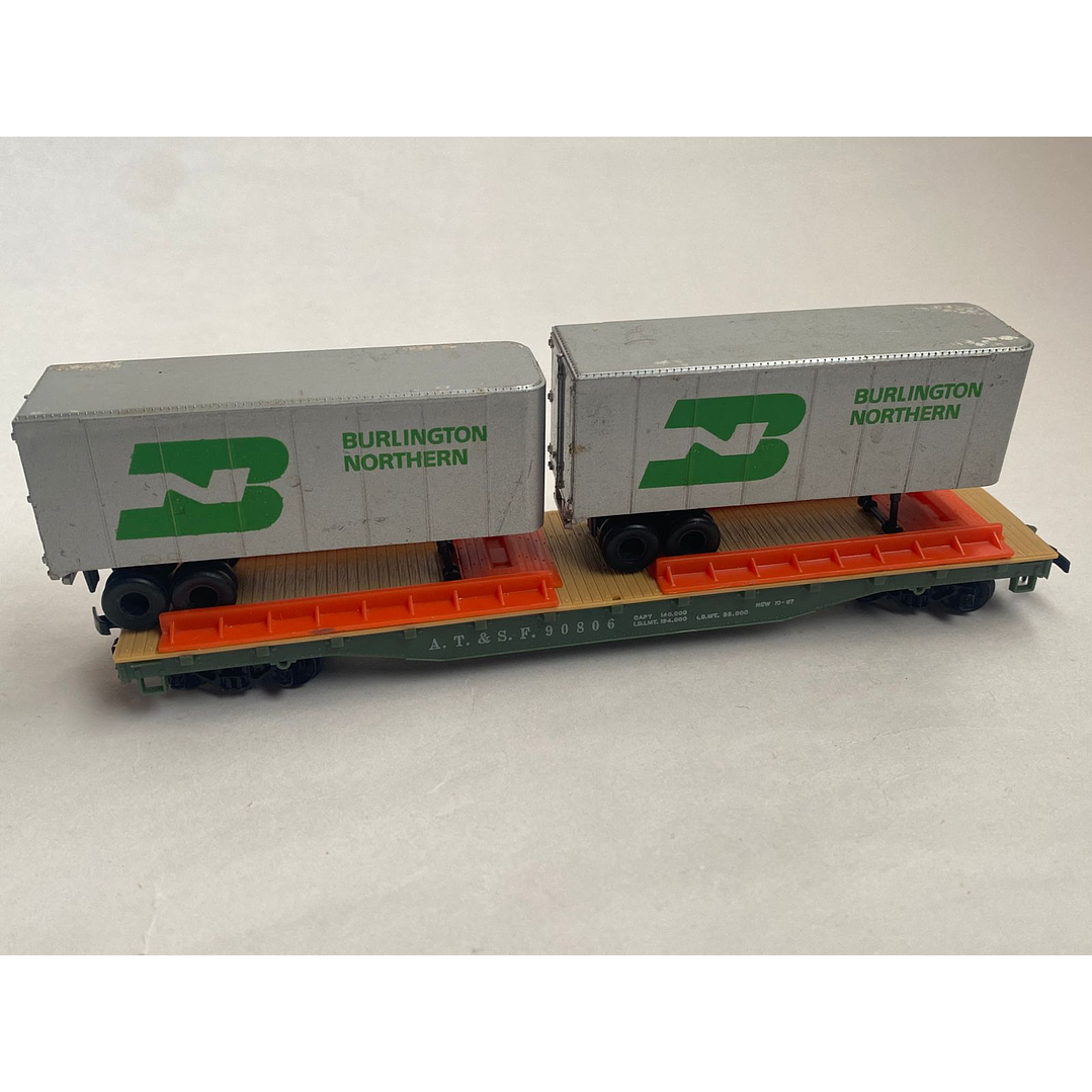 Tren electrico plataforma de carga tipo 