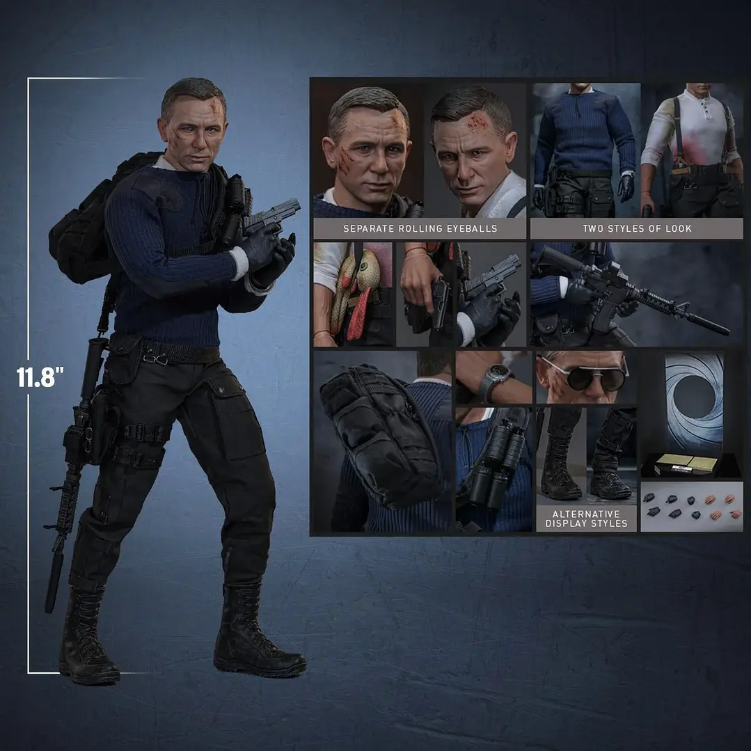  Figura de acción a escala 1/6 de James Bond (Traje de comando) - Sin tiempo para morir de Hot Toys Collectibles 4