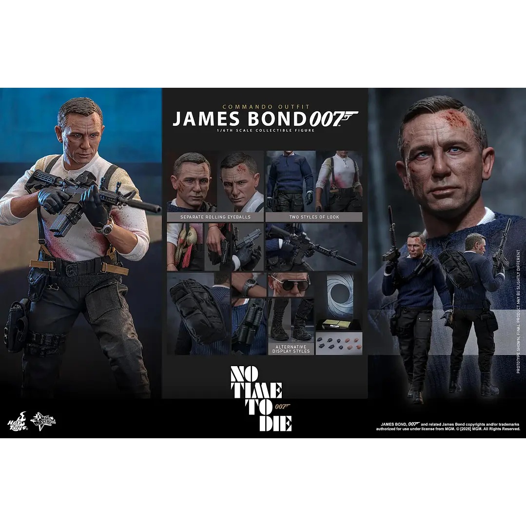  Figura de acción a escala 1/6 de James Bond (Traje de comando) - Sin tiempo para morir de Hot Toys Collectibles 1