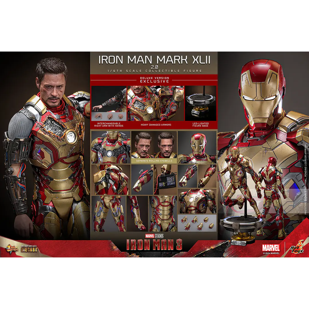 Figura Colección  Iron Man Matk Xlii Deluxe 1/6 1