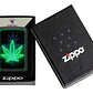  Enc Zippo Cannabis Neon Negro Mate - Miniatura 1