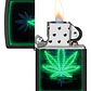  Enc Zippo Cannabis Neon Negro Mate - Miniatura 2