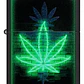  Enc Zippo Cannabis Neon Negro Mate - Miniatura 3