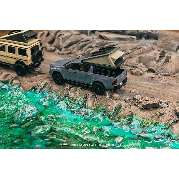 Carro Colección  Toyota Hilux Con Tienda 1/64 3