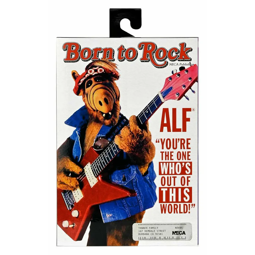 Figura Colección  Alf Figura De Acción Escala 7 Detallada Y Coleccionable Born to Rock 1
