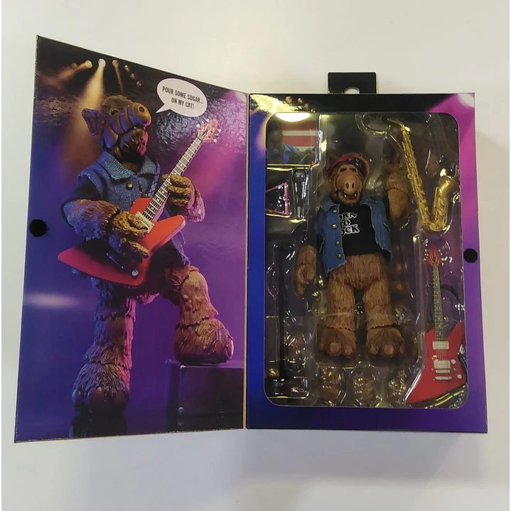 Figura Colección  Alf Figura De Acción Escala 7 Detallada Y Coleccionable Born to Rock 4