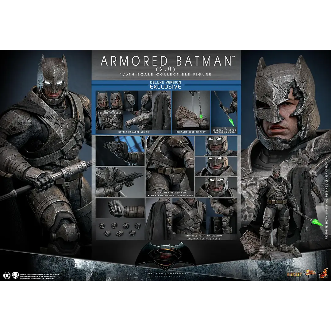 Figura Colección  Armored Batman 2.0 Deluxe 1/6 2
