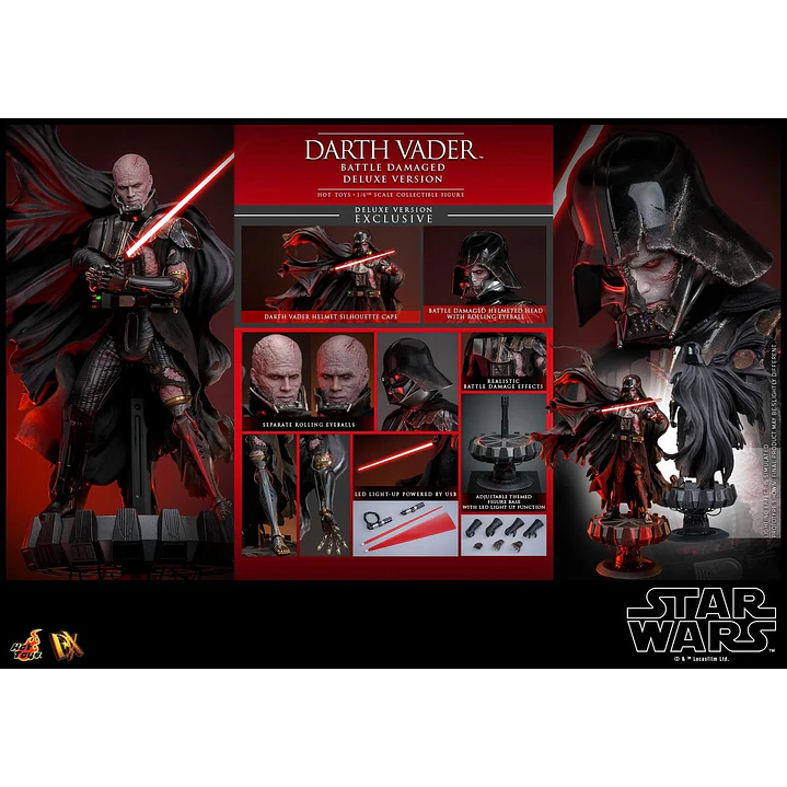Figura Colección  Darth Vader  Battle Damaged Deluxe 1/6 2