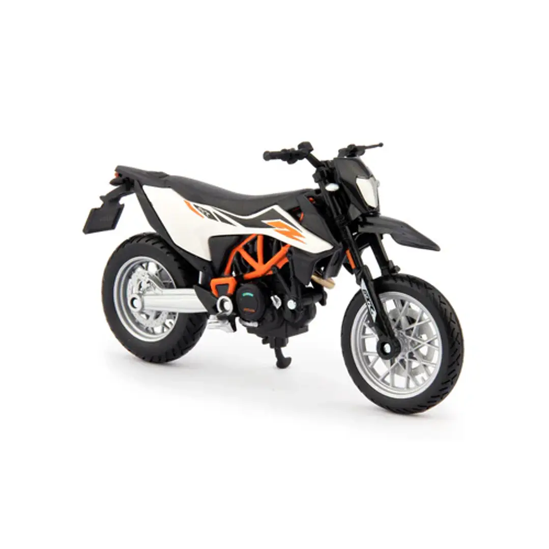  Motocicleta Ktm 690Smc R Blanca 1/18 3