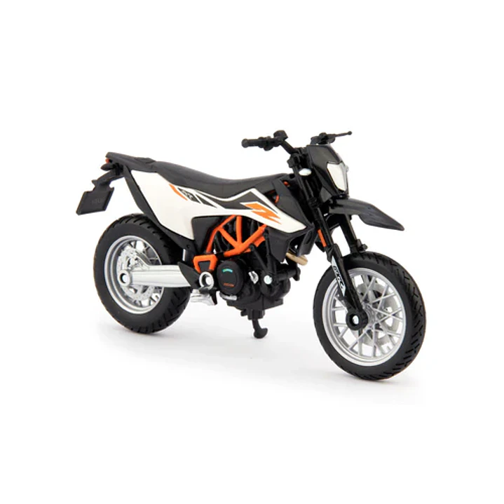  Motocicleta Ktm 690Smc R Blanca 1/18 3