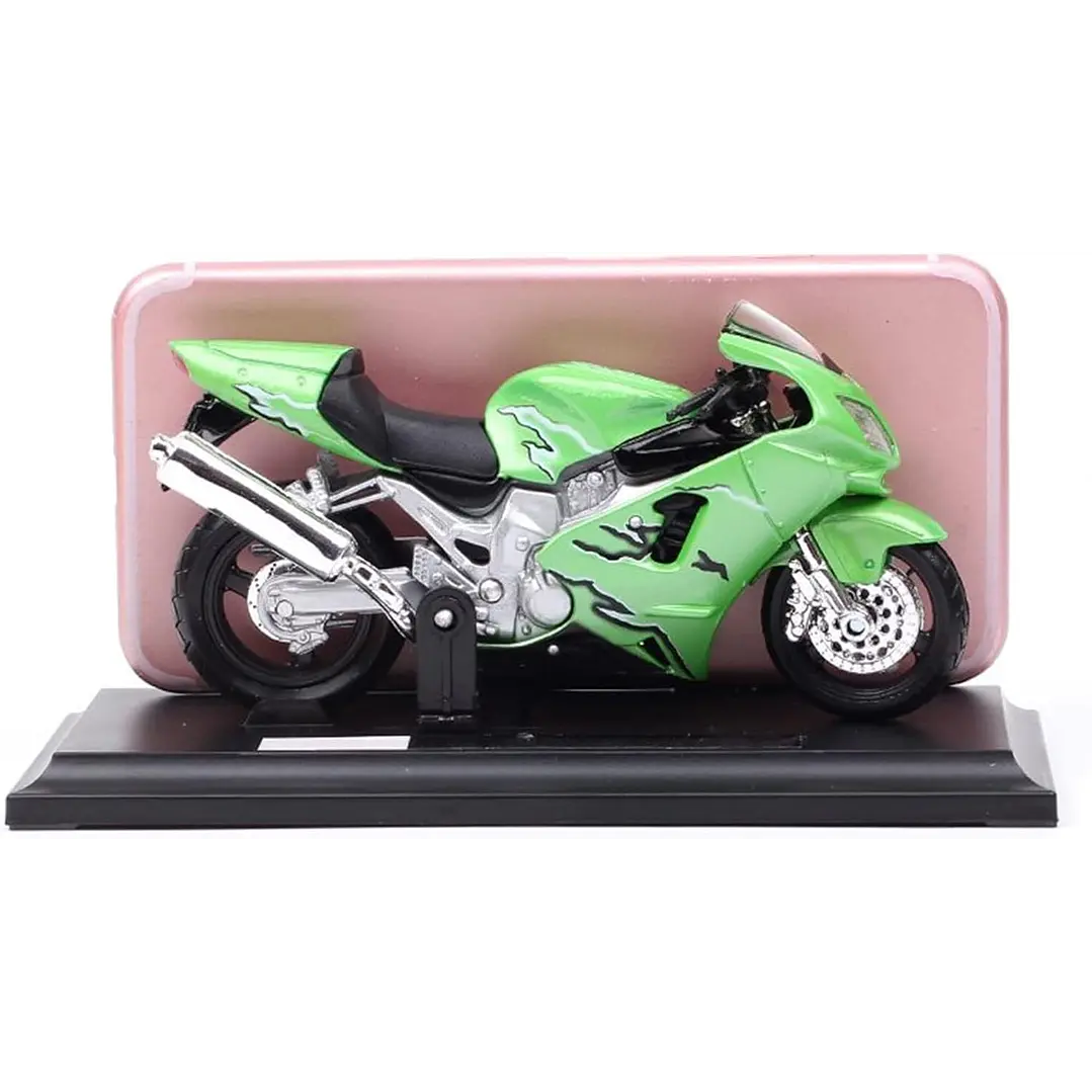 Motocicleta  Kawasaki Ninja Zx 12R Verde 1/18 5