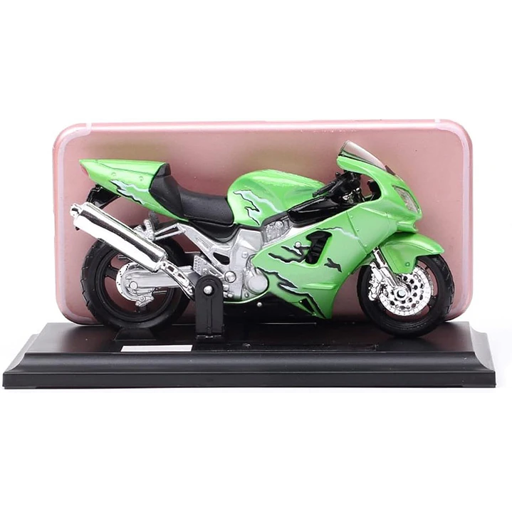 Motocicleta  Kawasaki Ninja Zx 12R Verde 1/18 5