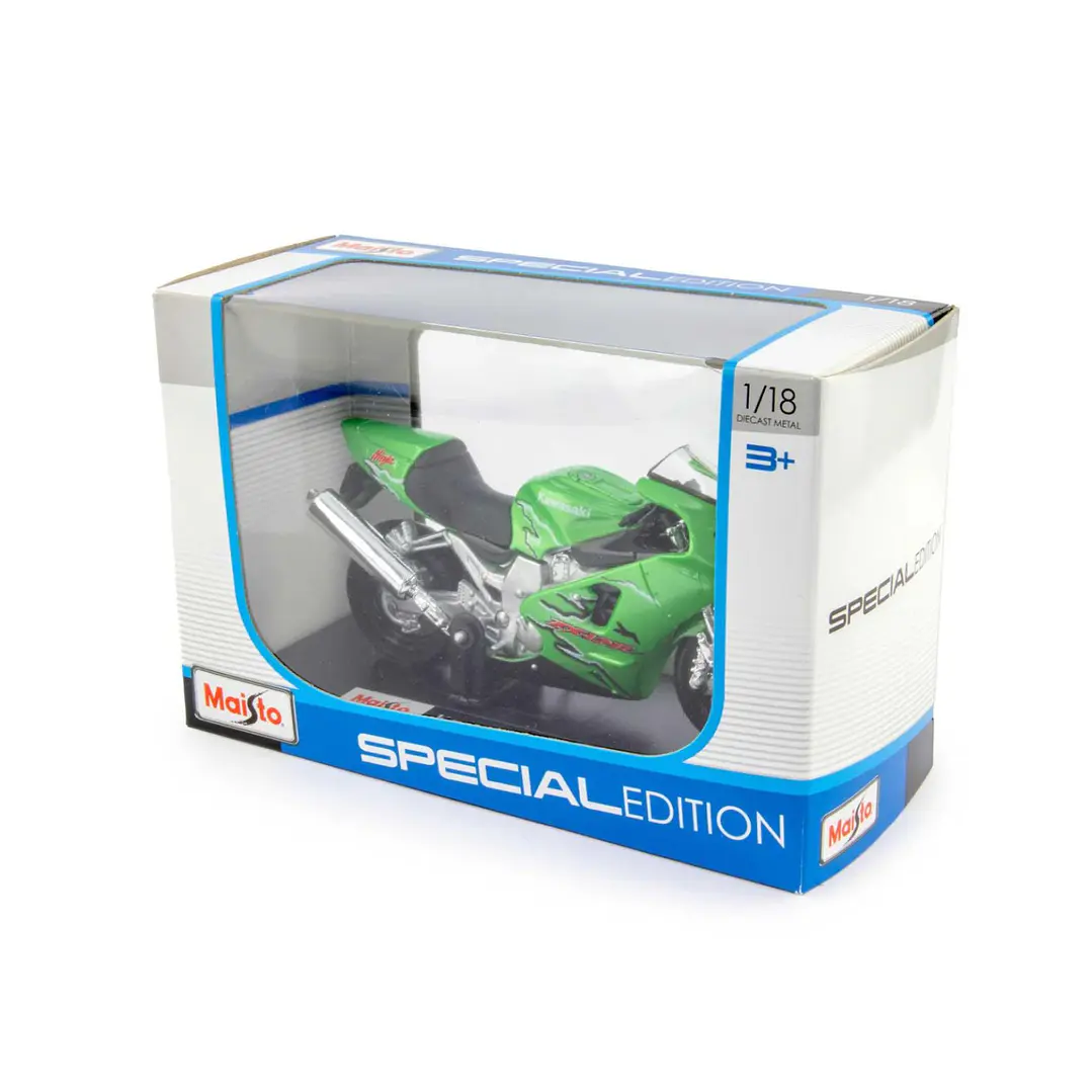 Motocicleta  Kawasaki Ninja Zx 12R Verde 1/18 3