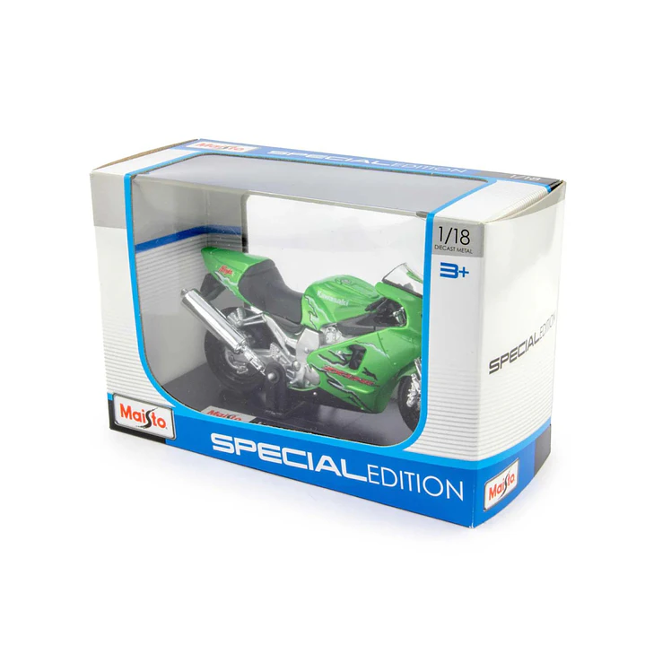 Motocicleta  Kawasaki Ninja Zx 12R Verde 1/18 3
