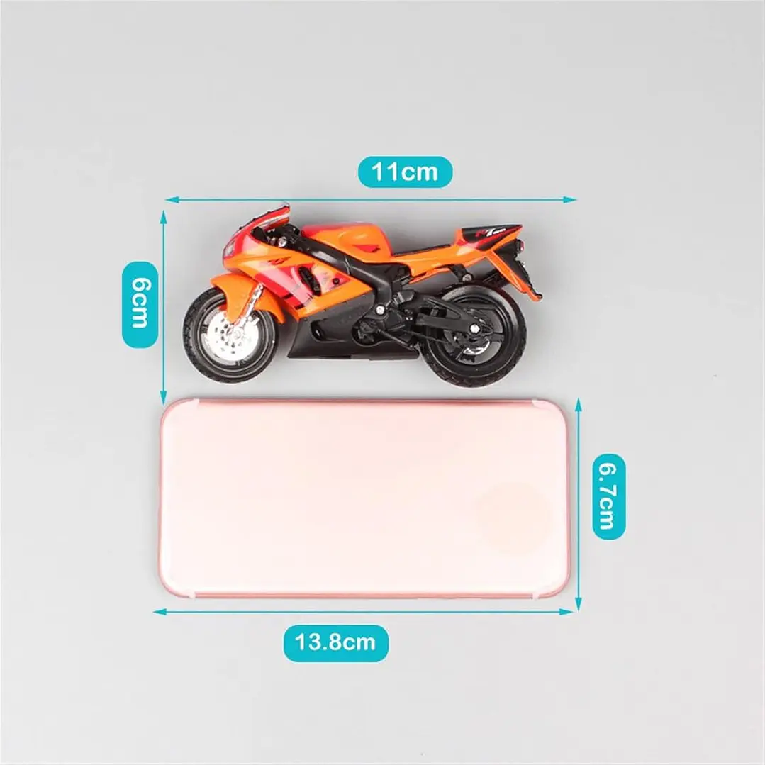 Motocicleta  Yamaha Yzf R7 Naranja 1/18 3
