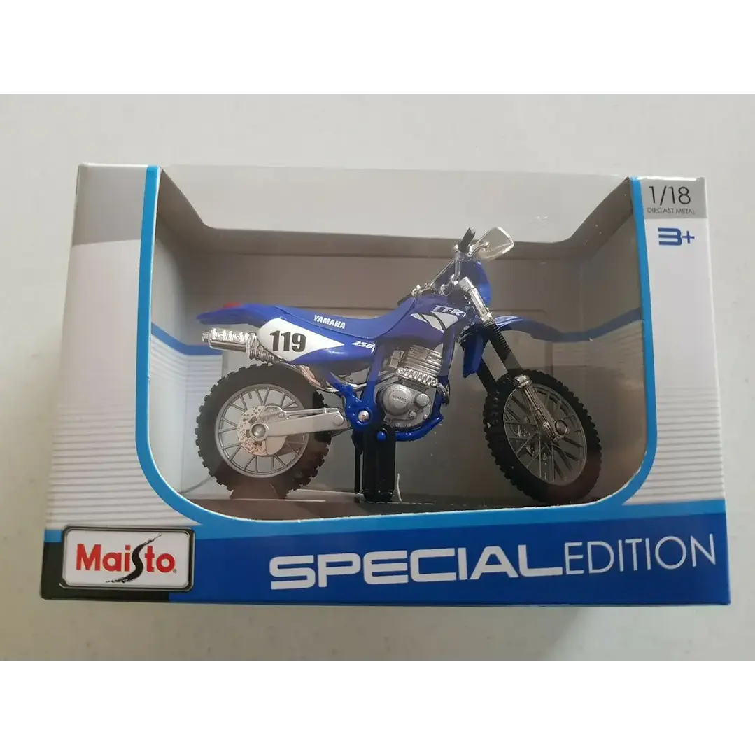    Motocicleta Yamaha Ttr 250 Azul 1/18 2