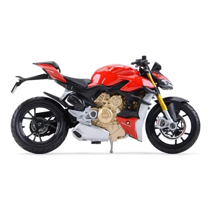   Motocicleta Ducati Super Naked V4 S Roja 1/18 1