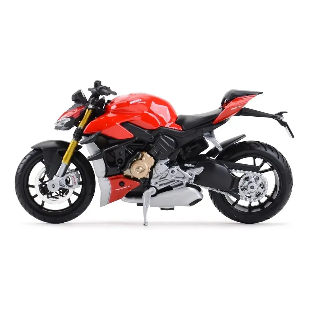   Motocicleta Ducati Super Naked V4 S Roja 1/18 4