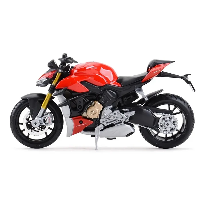   Motocicleta Ducati Super Naked V4 S Roja 1/18 4