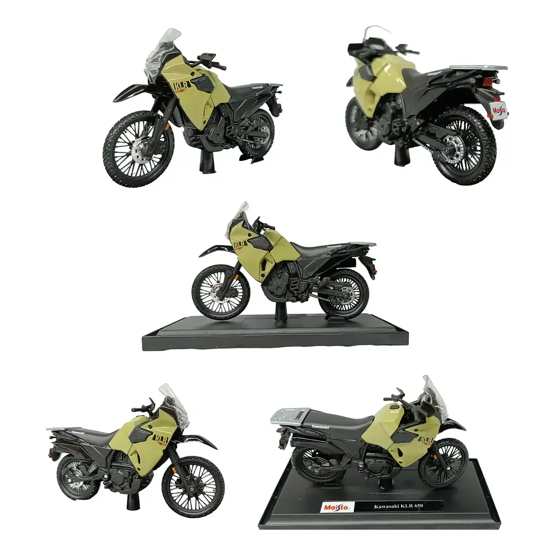 Motocicleta  Kawasaki Klr 650 Crema 1/18 5