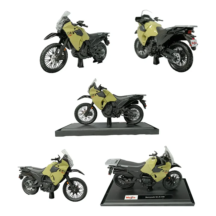 Motocicleta  Kawasaki Klr 650 Crema 1/18 5