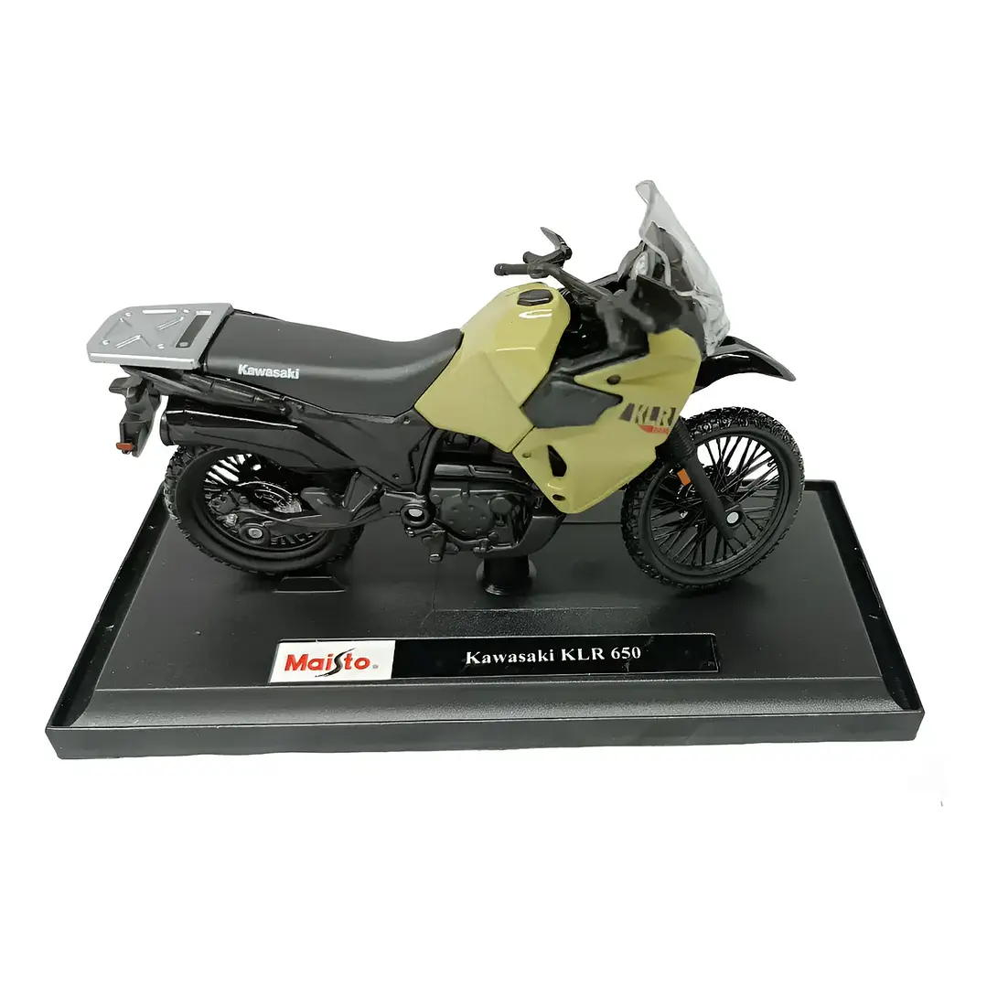 Motocicleta  Kawasaki Klr 650 Crema 1/18 2