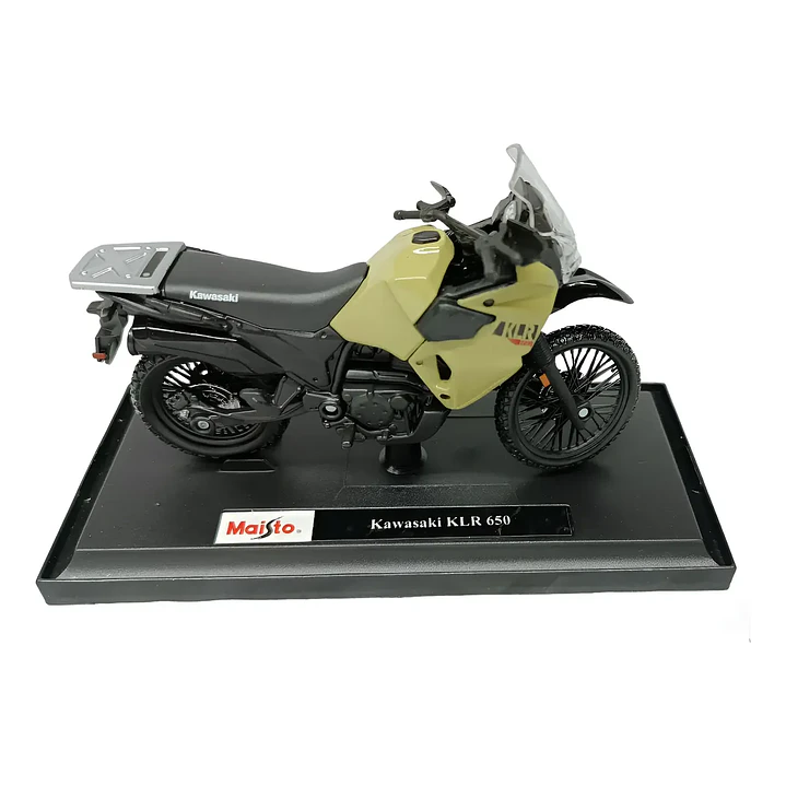 Motocicleta  Kawasaki Klr 650 Crema 1/18 2